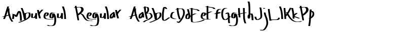 Amburegul Regular font