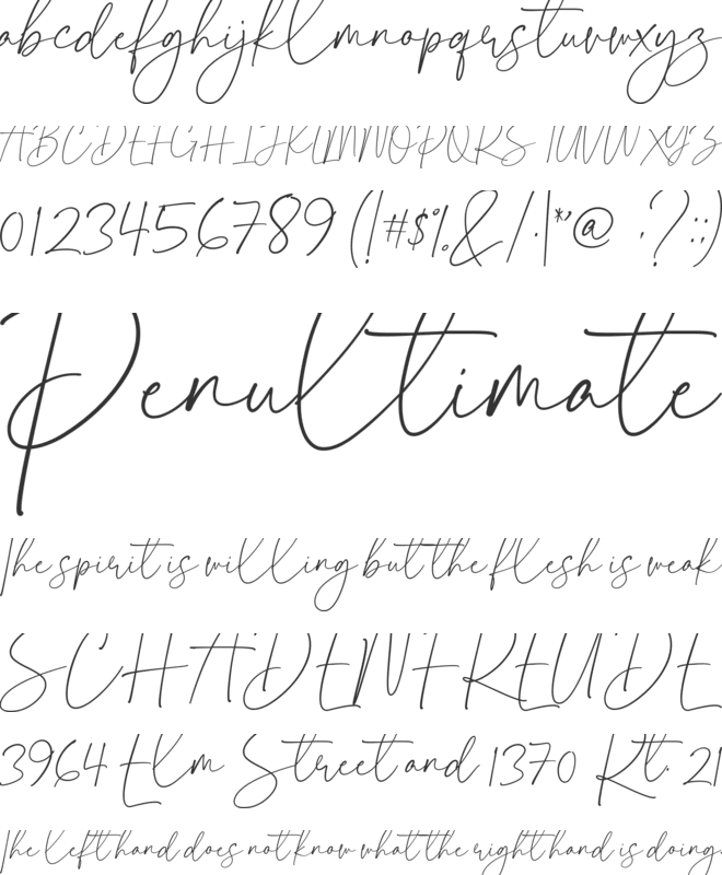 Carmelot font preview