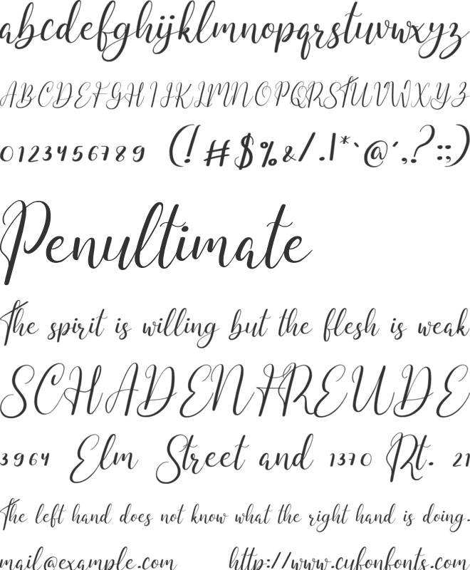 Amitha font preview