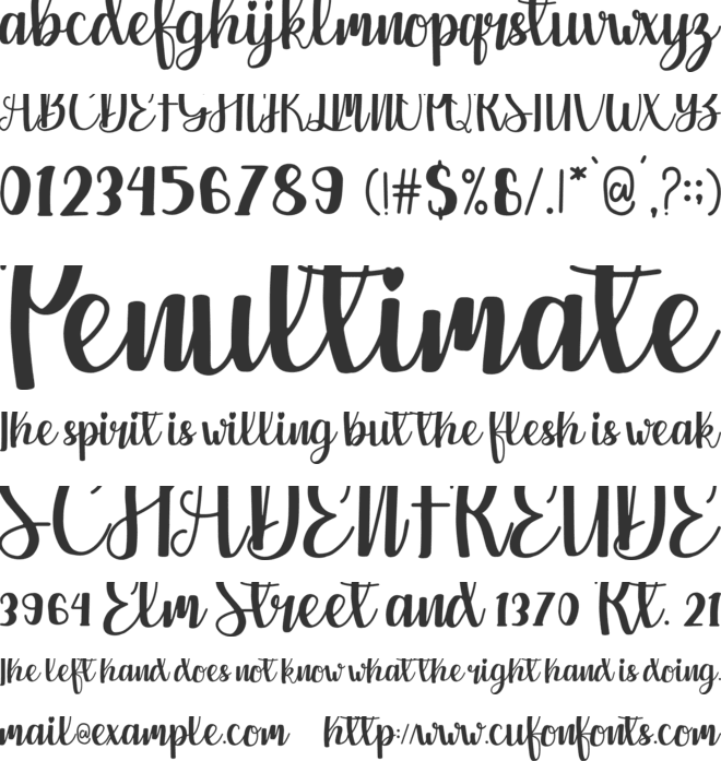 Castya font preview