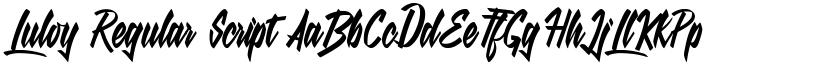 Luloy Regular Script font