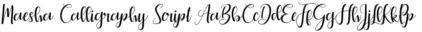 Maesha Calligraphy Script font