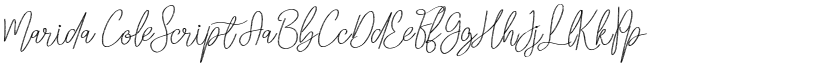 Marida Cole Script font