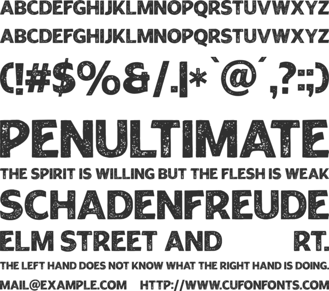 Rougant Rough PERSONAL USE ONLY font preview