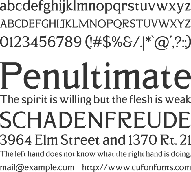 CALLIMBA font preview
