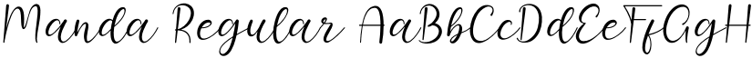 Manda Regular font