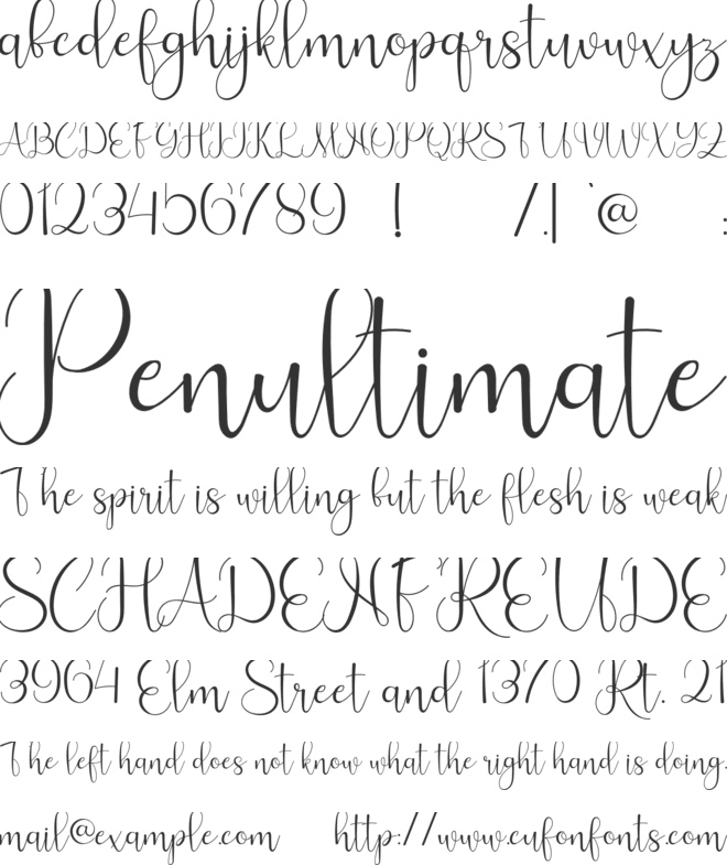 Hello Sheila font preview