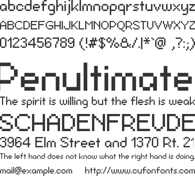 Pixel Berry 08/84 Ltd.Edition font preview