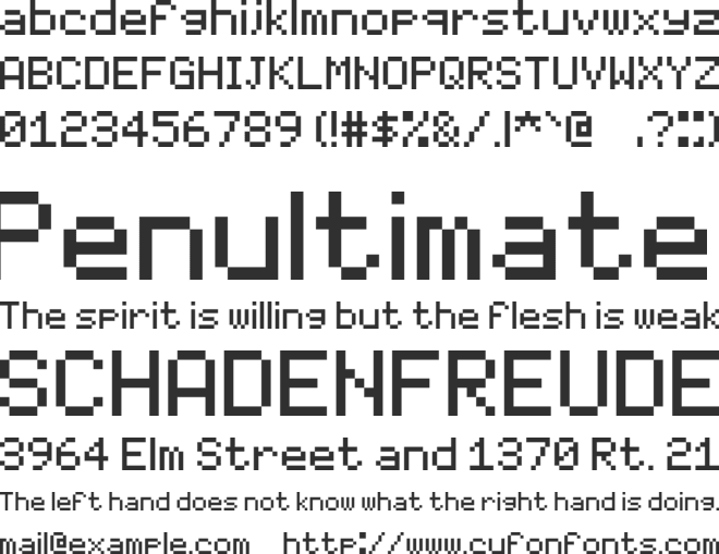 07x5 font preview