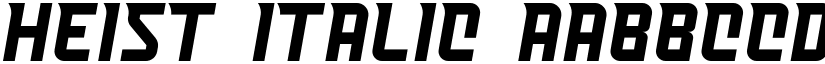 Heist Italic font