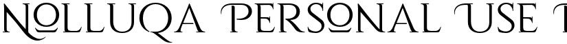 Nolluqa Personal Use font download