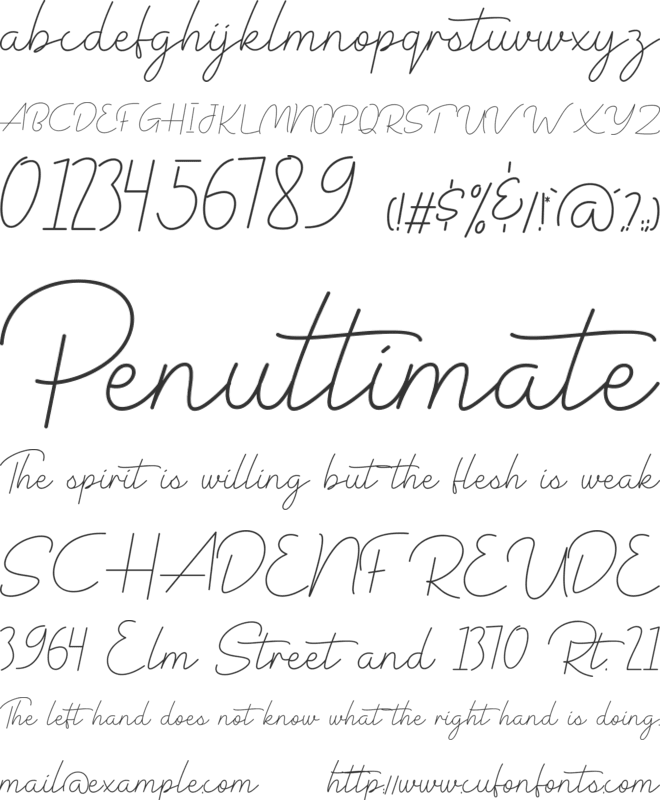 Greatney font preview