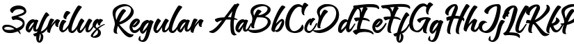 Zafrilus Regular font