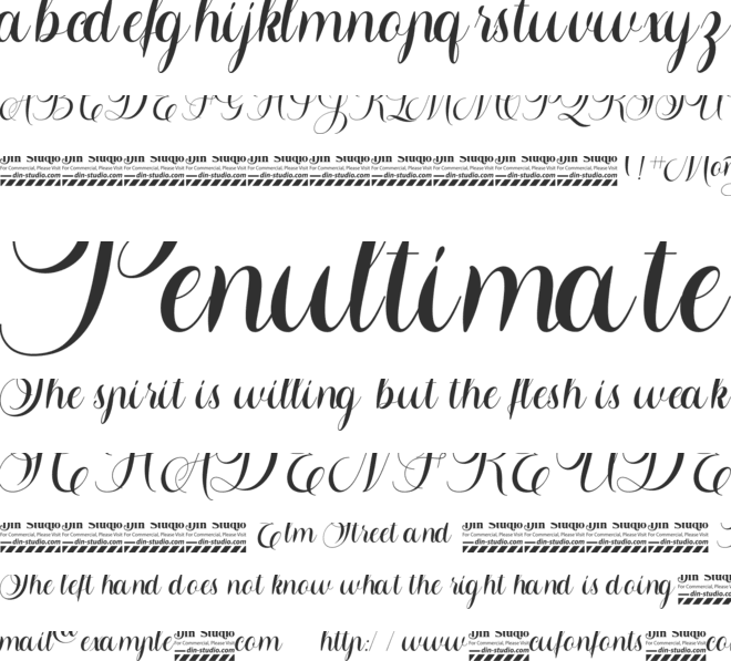 Montheylin Personal Use font preview
