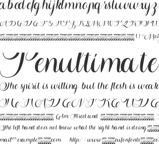 Montheylin Personal Use font preview