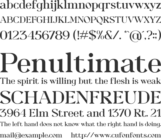 Quetry Serif Free font preview