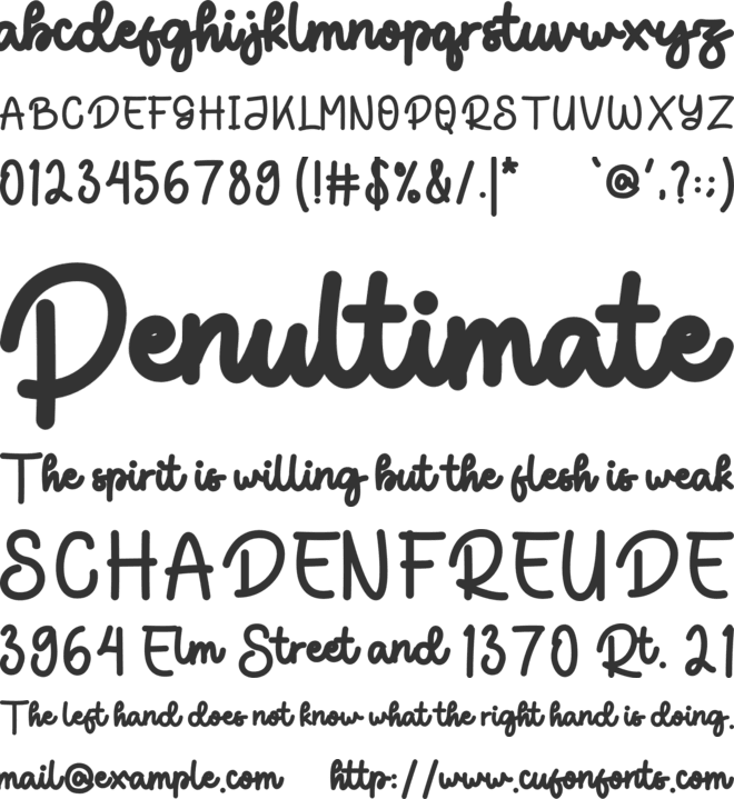 Donathe font preview