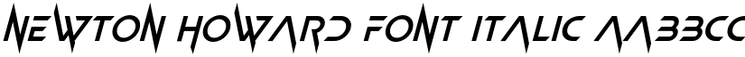 Newton Howard Font Italic font