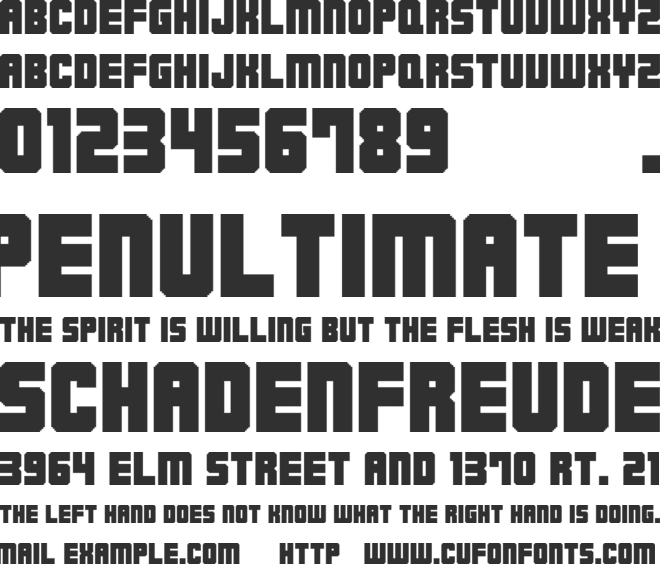 M23 Hydrant Special font preview