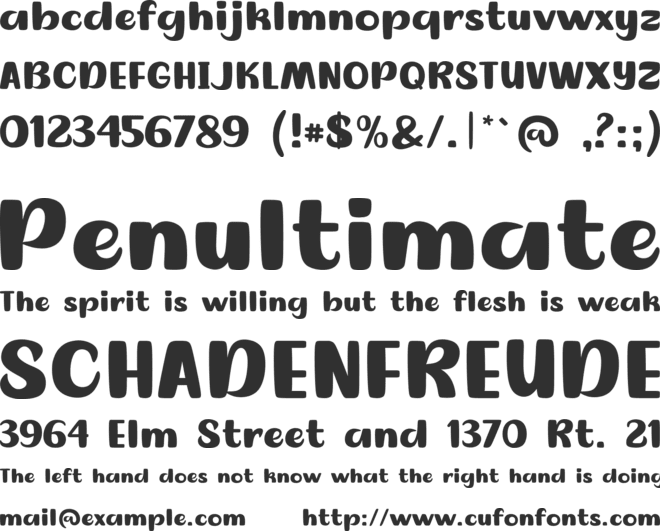 Cherry Cocktail font preview