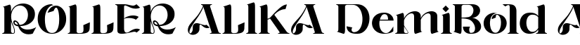 ROLLER ALIKA DemiBold font