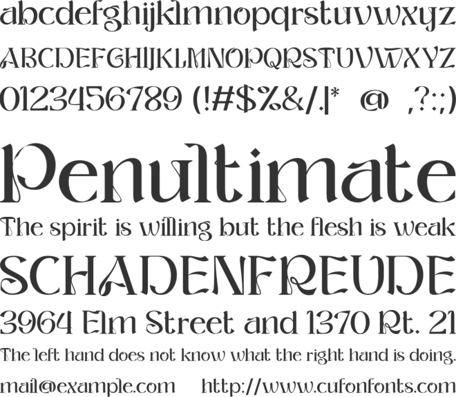 ROLLER ALIKA font preview