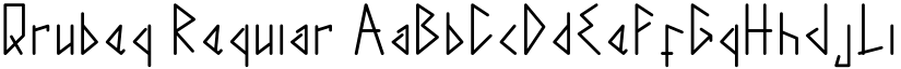 Qrubeg Regular font