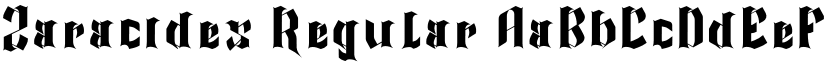 Zaracides Regular font