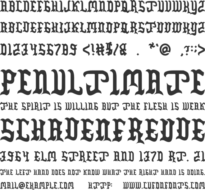 Hendrique font preview