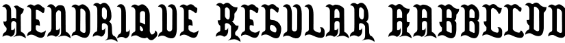 Hendrique Regular font