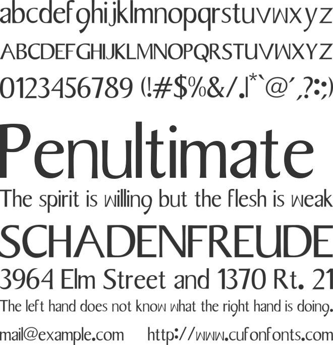 The Moonlight font preview