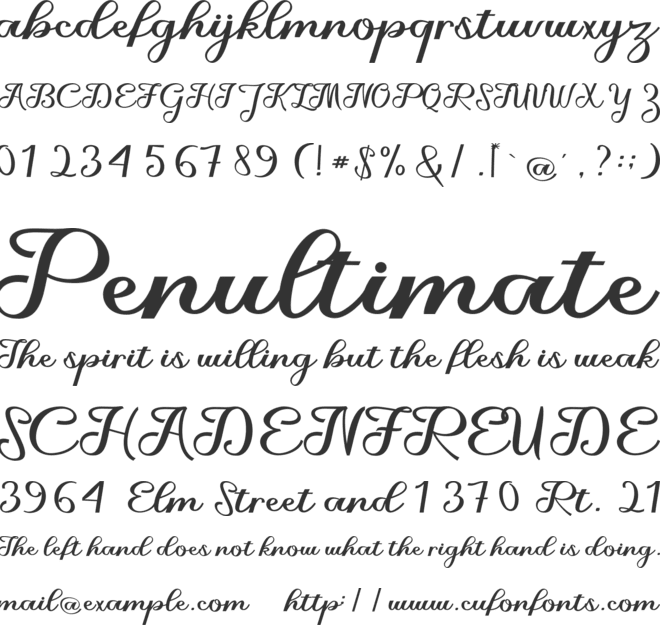 Athabasca font preview