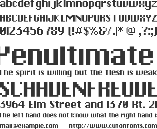 Pix Chicago font preview