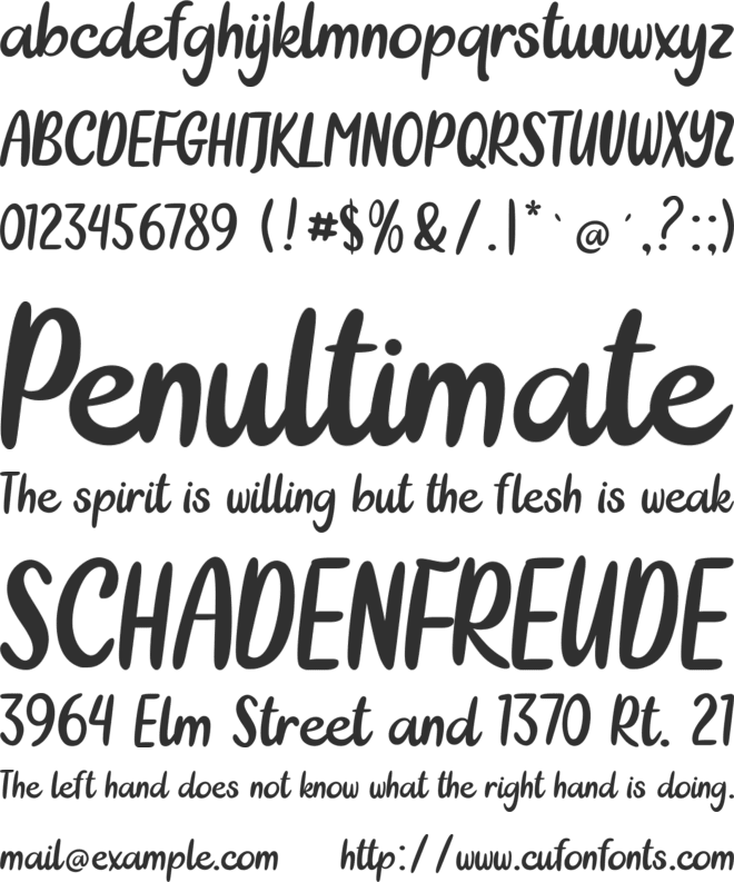 Local Bakery font preview