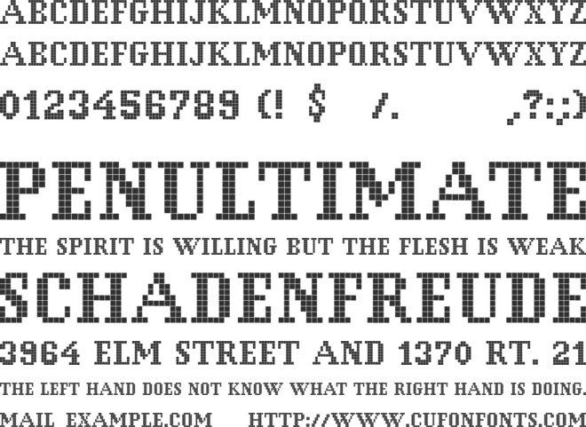 RECTAXEL font preview