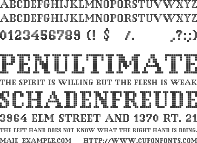 RECTAXEL font preview