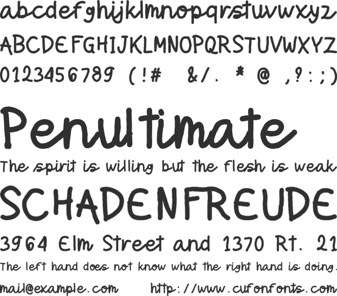 Arzanel font preview