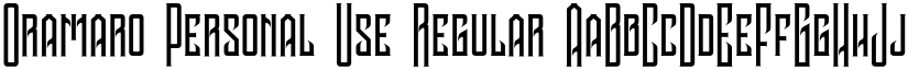 Oramaro Personal Use Regular font