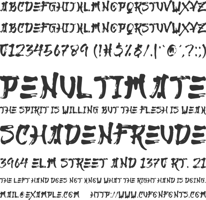 Genjiro font preview