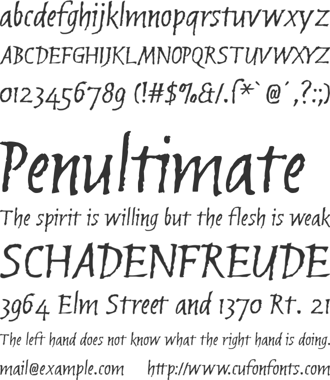 Brubeck AH font preview