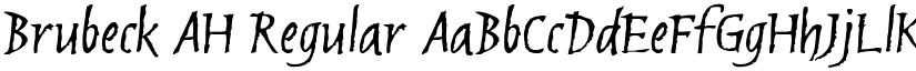 Brubeck AH Regular font