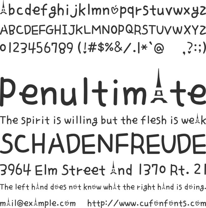 Love Letter font preview