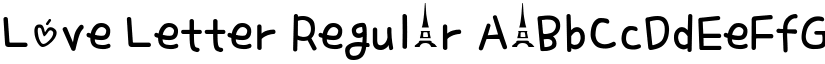 Love Letter Regular font