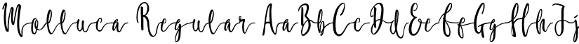 Molluca Regular font