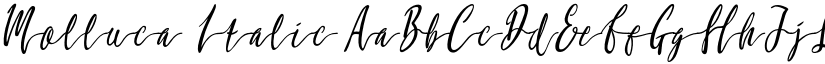 Molluca Italic font