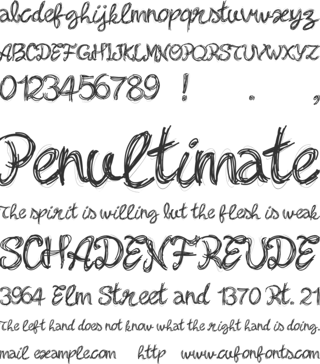 PWBella font preview
