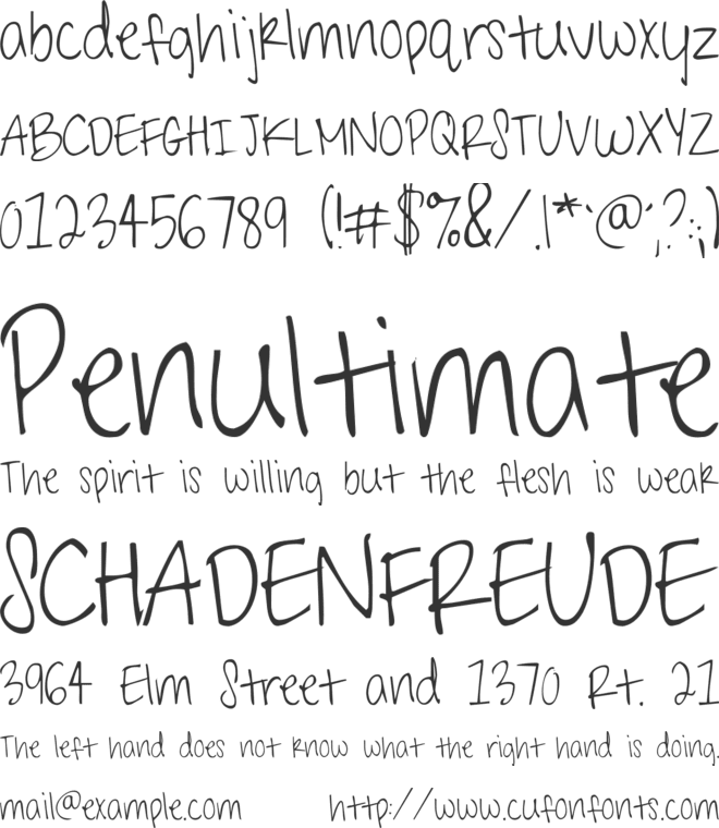 Shark in the Water font preview