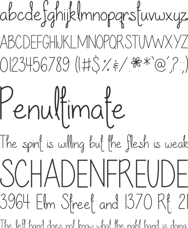 Our lil secret forever font preview
