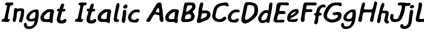 Ingat Italic font