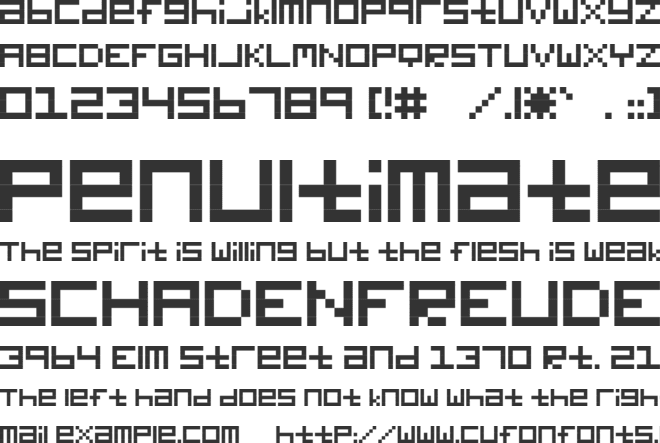 Digitalix font preview